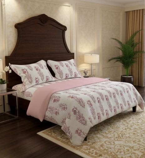 🛏️ Deepmaala Textiles Presents – Premium Pure Cotton Floral Printed Bedsheet Set ( 1 BEDSHEET , 2 PILLOW COVERS IN PAKAGE ) - Image 6