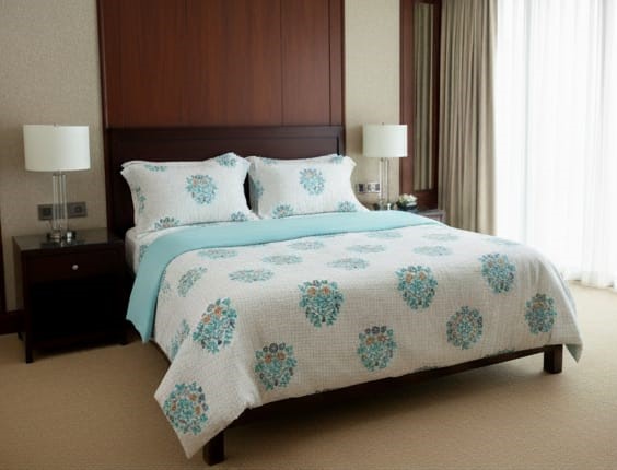 🛏️ Deepmaala Textiles Presents – Premium Pure Cotton Floral Printed Bedsheet Set ( 1 BEDSHEET , 2 PILLOW COVERS IN PAKAGE ) - Image 2