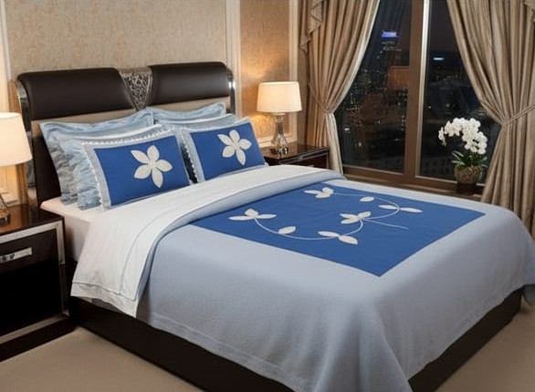 DEEPMAALA TEXTILES PRESENT PURE COTTON PATCHES Floral Double Bedsheet Set TO DECOR HOMES ( 1BEDSHEET , 2 PILLOW COVERS IN PAKAGE ) - Image 3