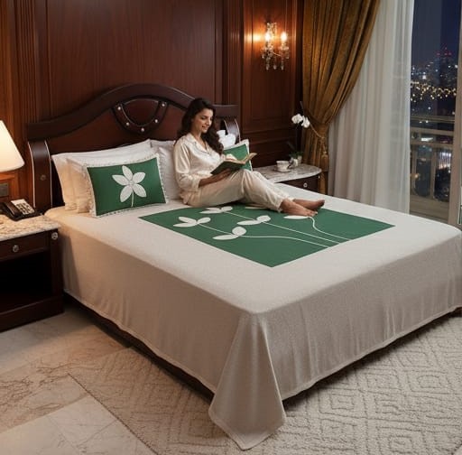 DEEPMAALA TEXTILES PRESENT PURE COTTON PATCHES Floral Double Bedsheet Set TO DECOR HOMES ( 1BEDSHEET , 2 PILLOW COVERS IN PAKAGE ) - Image 3