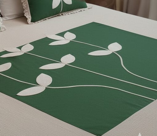 DEEPMAALA TEXTILES PRESENT PURE COTTON PATCHES Floral Double Bedsheet Set TO DECOR HOMES ( 1BEDSHEET , 2 PILLOW COVERS IN PAKAGE ) - Image 2