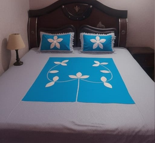 DEEPMAALA TEXTILES PRESENT PURE COTTON PATCHES Floral Double Bedsheet Set TO DECOR HOMES ( 1BEDSHEET , 2 PILLOW COVERS IN PAKAGE ) - Image 6